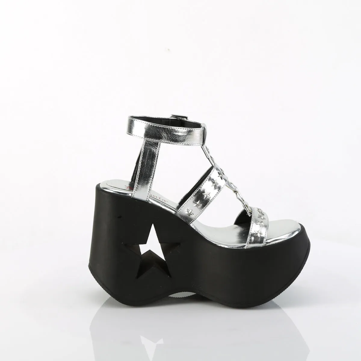 5 Inch Platform DYNAMITE-12 Silver Metallic