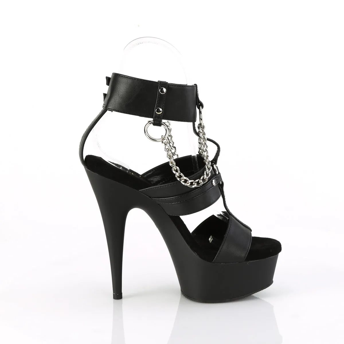 6 Inch Heel DELIGHT-661 Black Pu