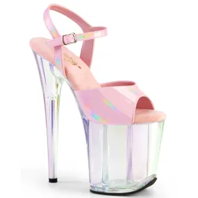 8 Inch Heel FLAMINGO-809HT Baby Pink Holo