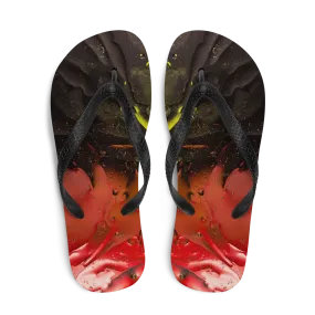 Abstract 02 Black Red Flip-Flops