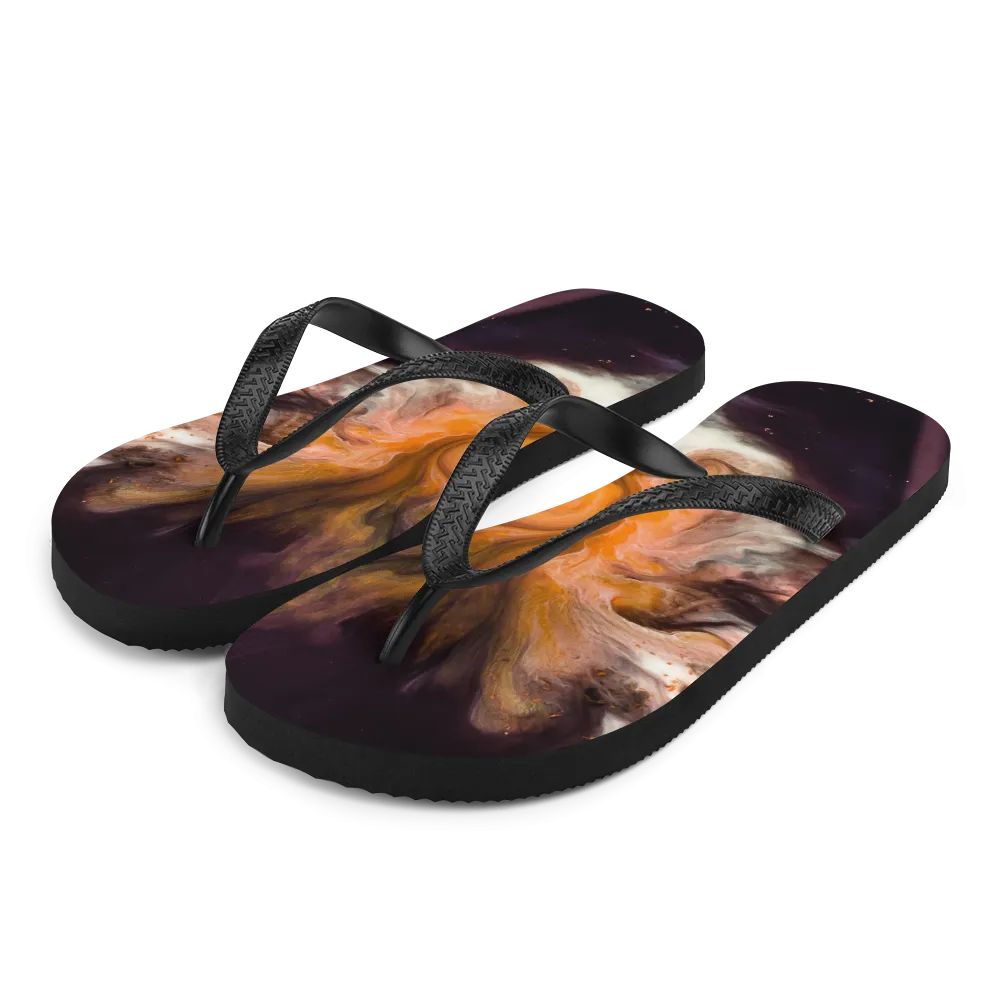 Abstract Painting Flip-Flops