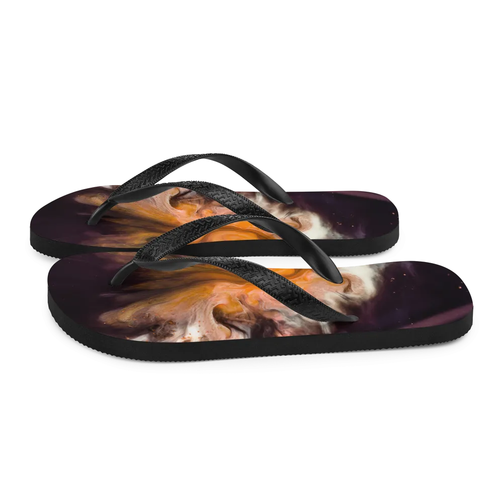 Abstract Painting Flip-Flops