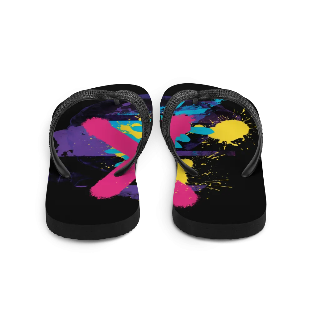 Abstract Series 01 Flip Flops Black