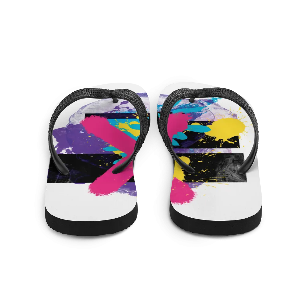 Abstract Series 01 Flip Flops White