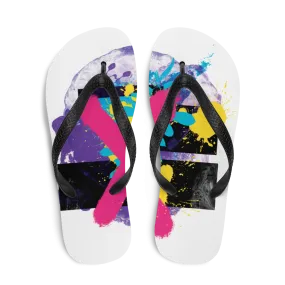 Abstract Series 01 Flip Flops White