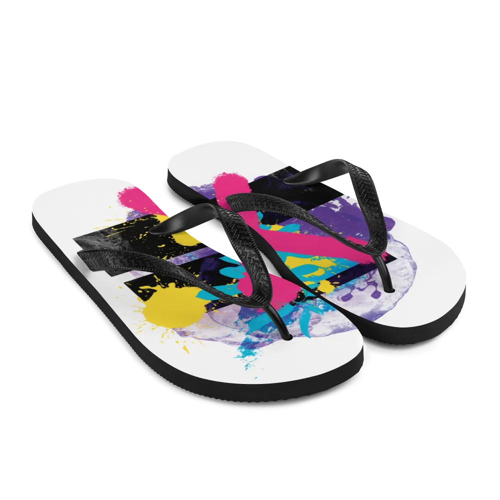 Abstract Series 01 Flip Flops White