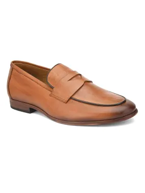 Alberto Torresi Genuine Leather Tan Loafers For Men