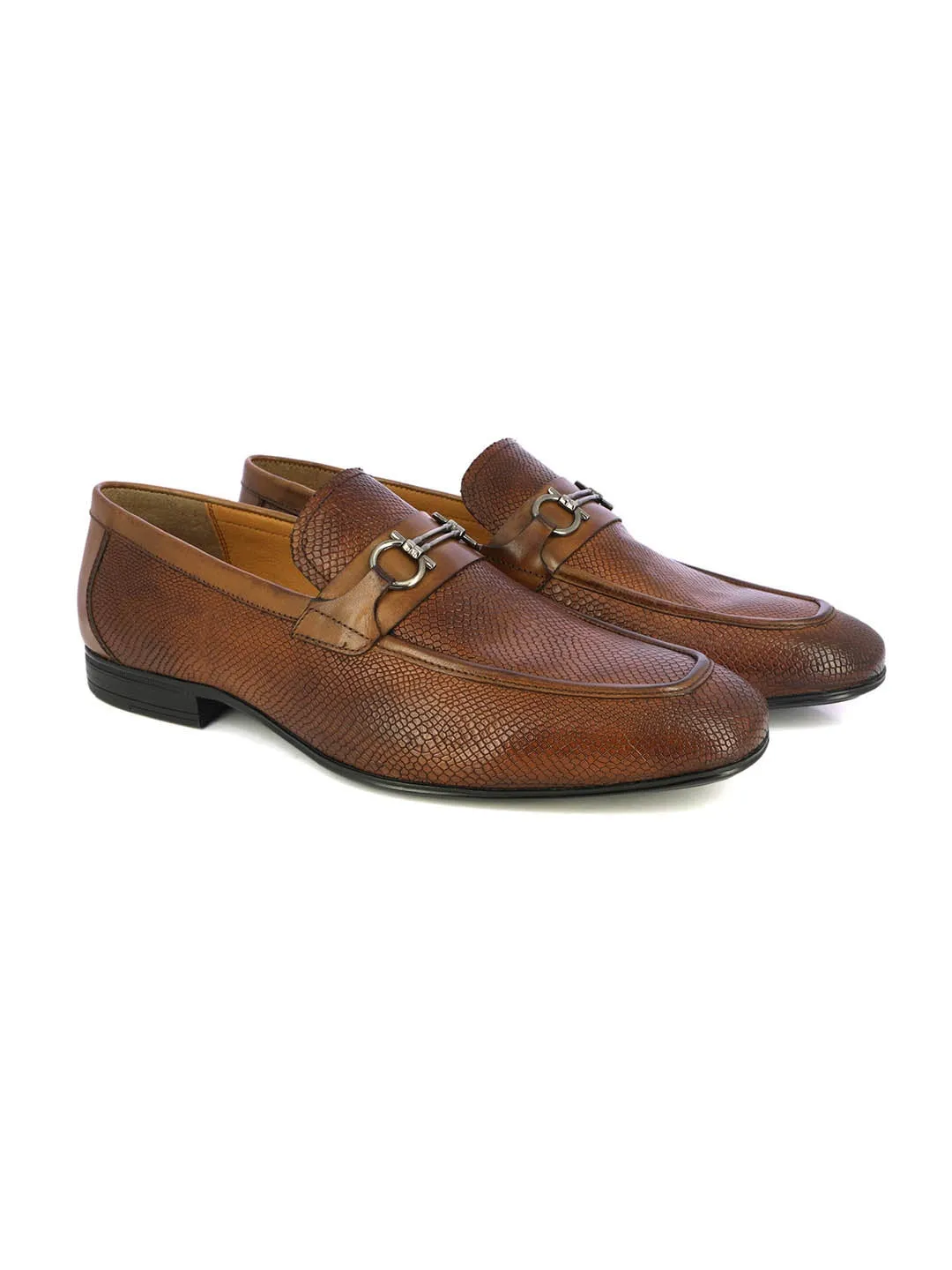 Alberto Torresi Tan Leather Loafers