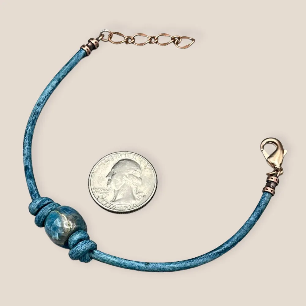 Apatite Leather Bracelet