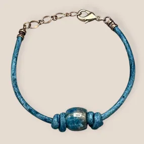 Apatite Leather Bracelet