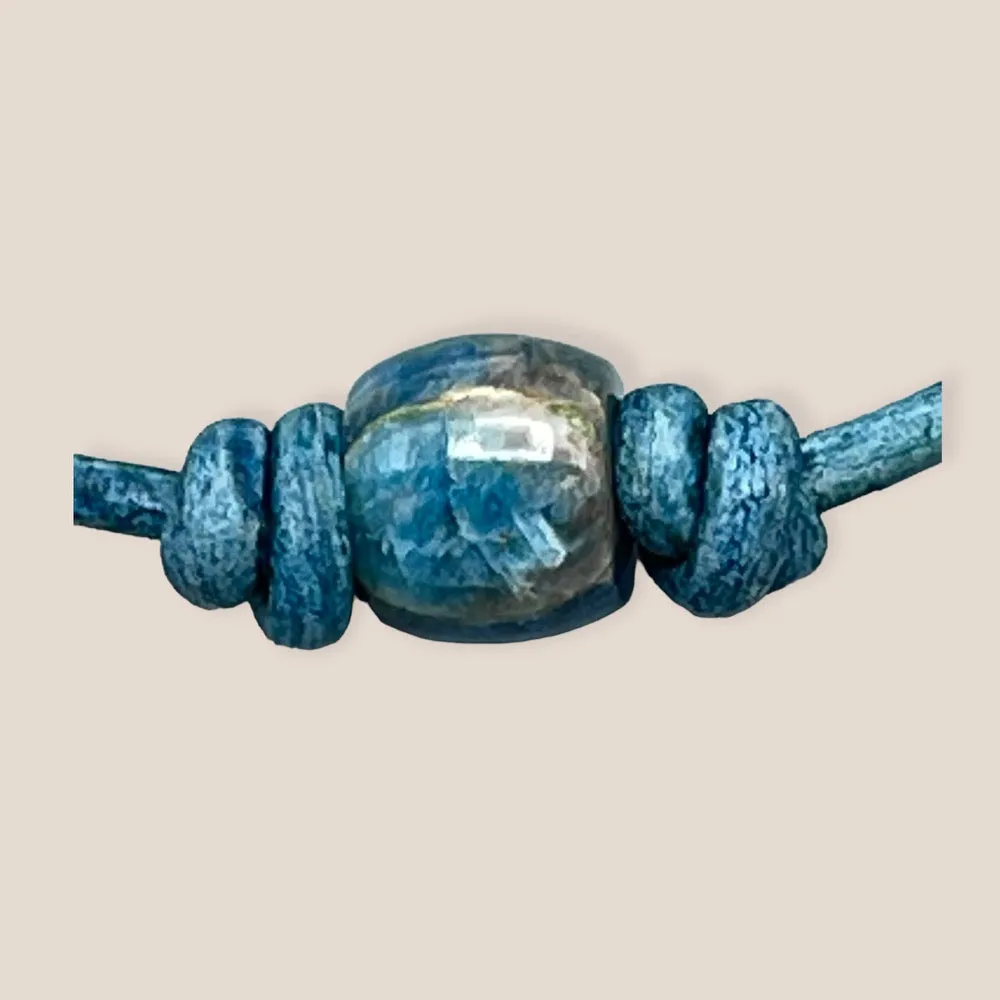 Apatite Leather Bracelet