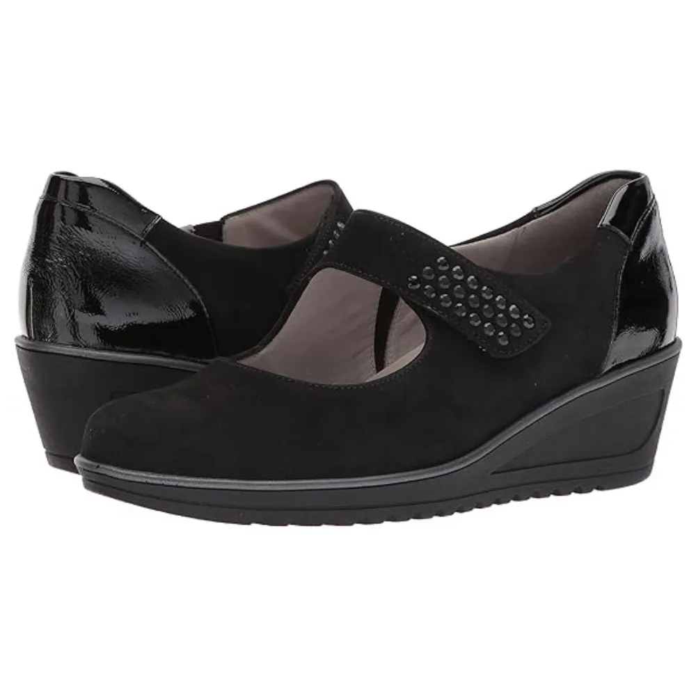 Ara Hellen Black Nubuck Shoe (Women's)