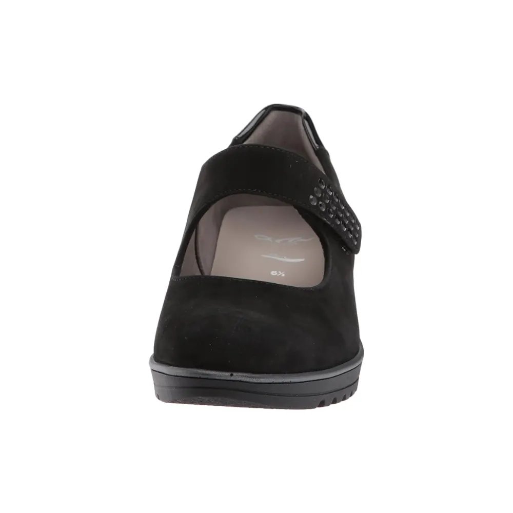 Ara Hellen Black Nubuck Shoe (Women's)