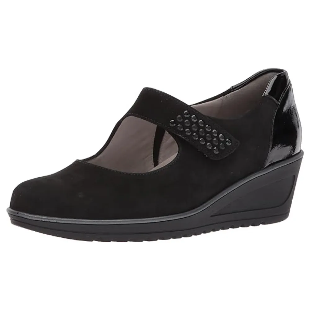 Ara Hellen Black Nubuck Shoe (Women's)