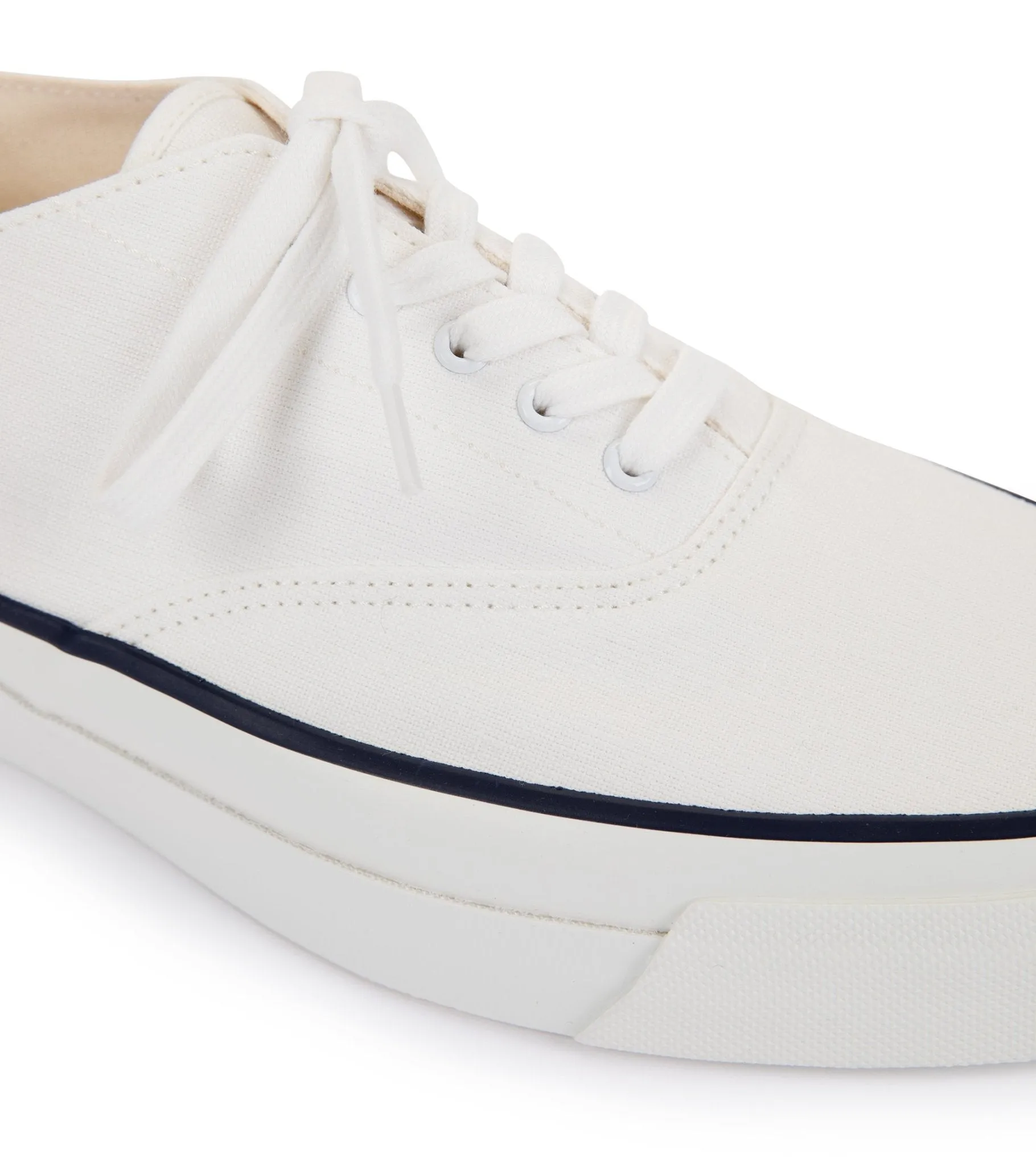 Asahi M014 Canvas Deck Shoes: White