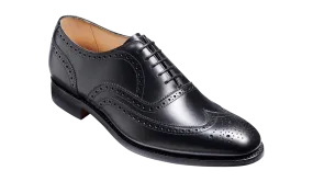 Barker Malton Full Wing Brogue Shoe -Black Calf