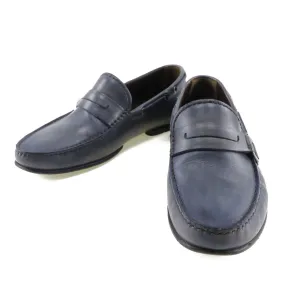 Berluti loafers leather Blue Driving shoes mens Used Authentic