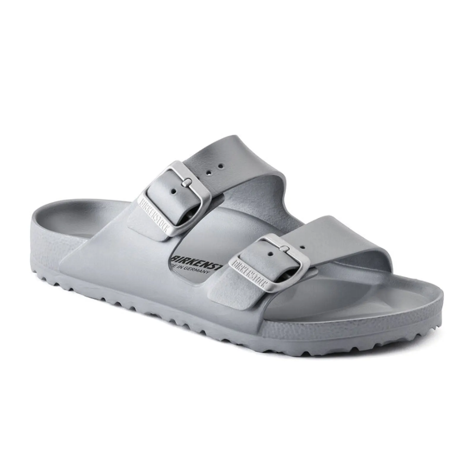 Birkenstock Arizona EVA Slide Sandal (Men) - Metallic Silver