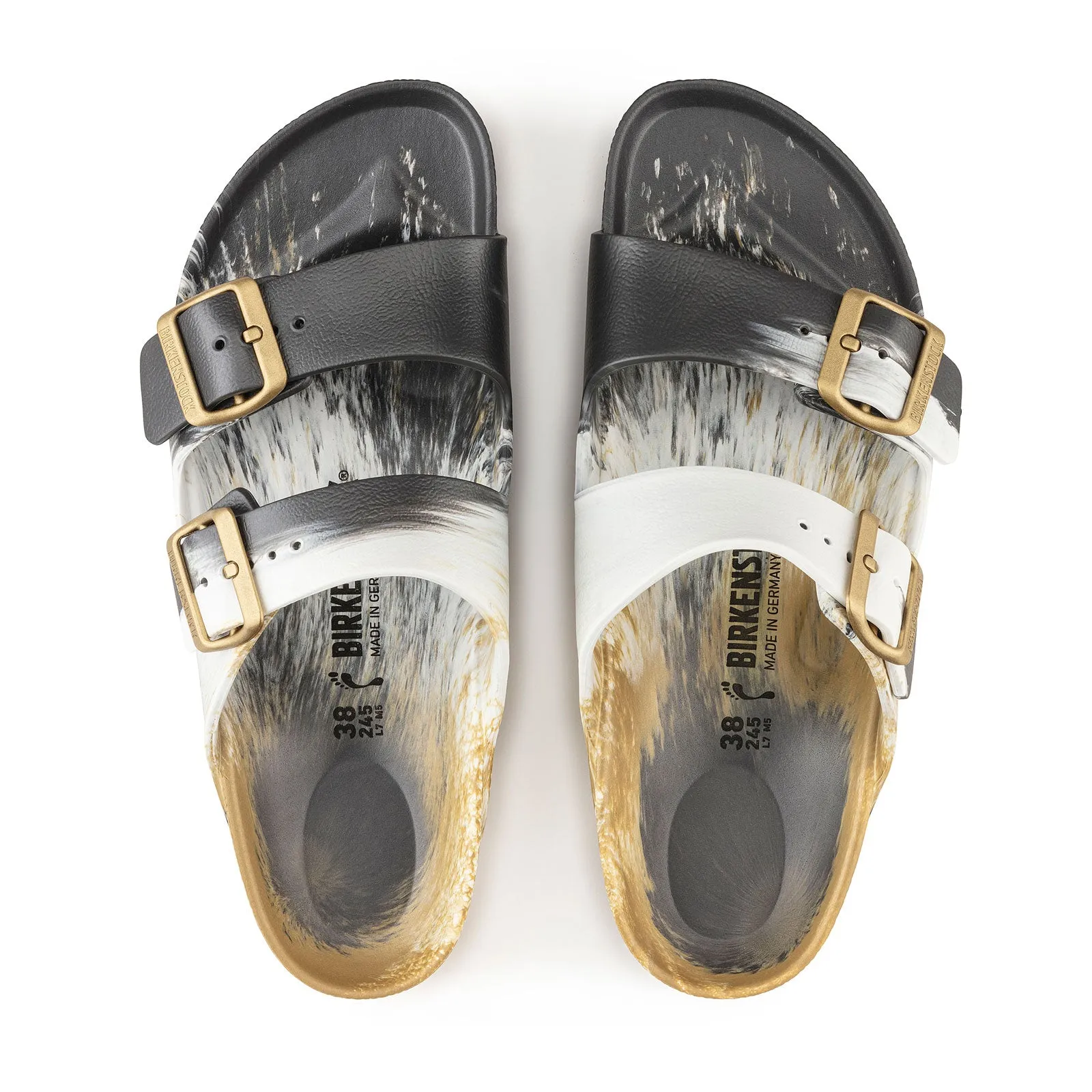 Birkenstock Arizona EVA Slide Sandal (Men) - Multi Metallic Gold