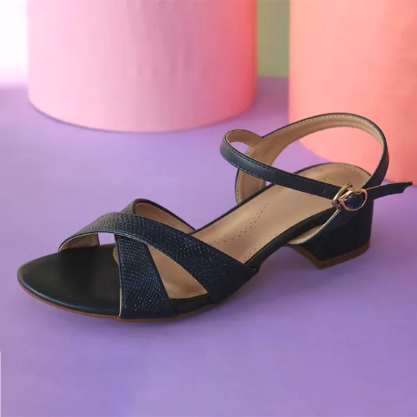 Blue Block Heel Sandal for women