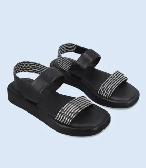 BW7349-BLACK-Women Comfort Sandal