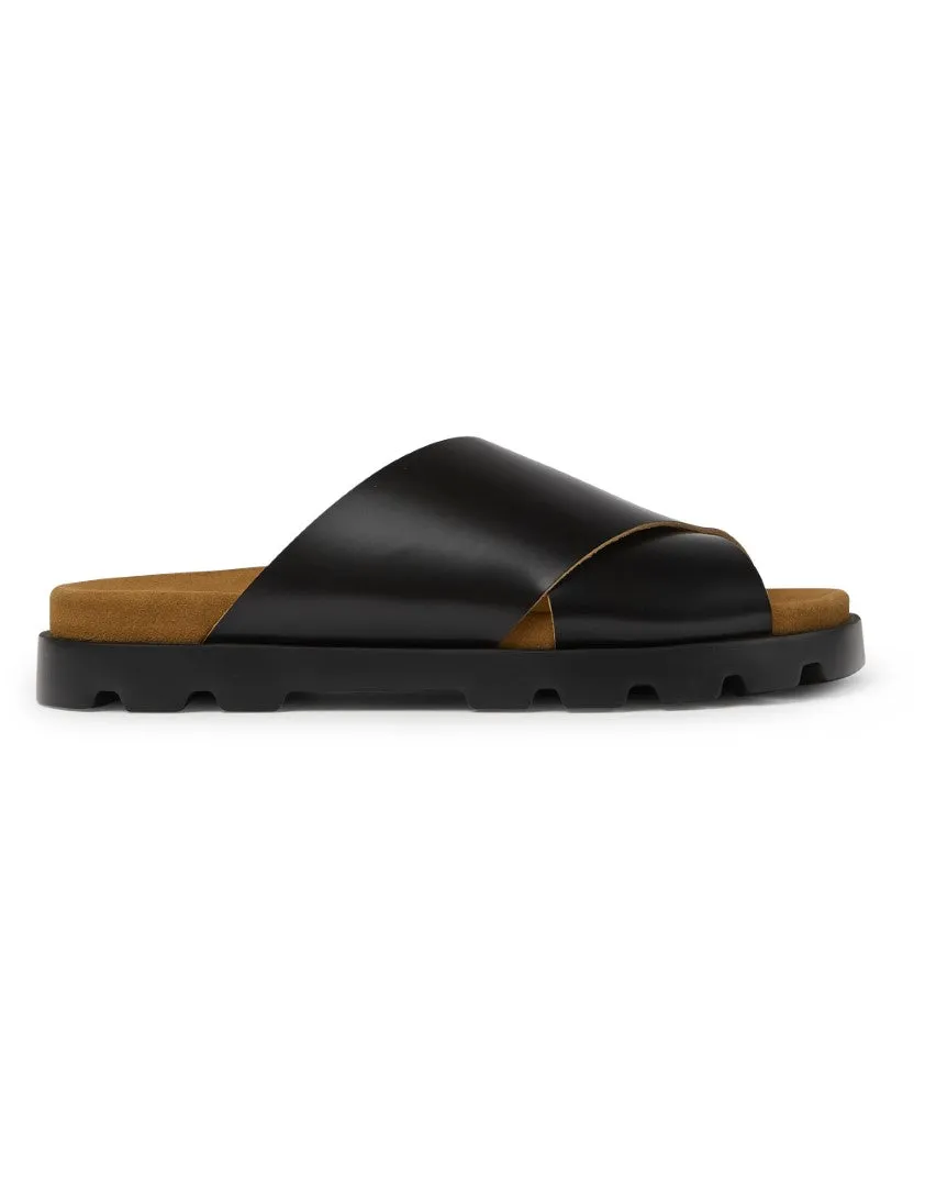 Camper Brutus Sandal Black leather sandals for men   