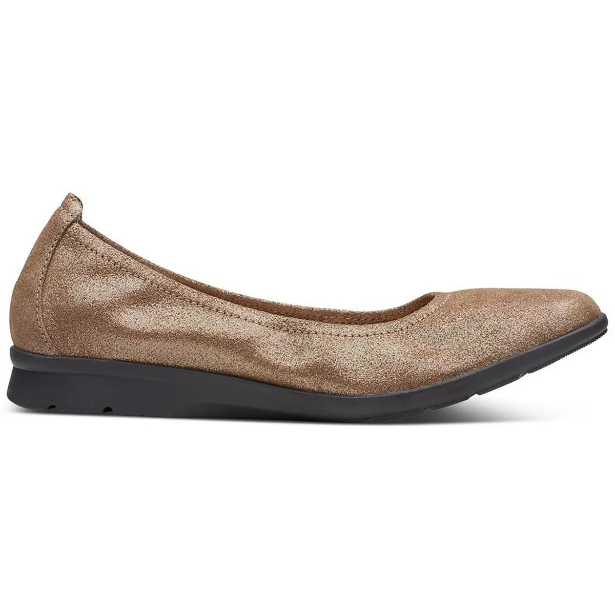 Clarks Womens Jenette Ease Leather Slip On Ballet Flats