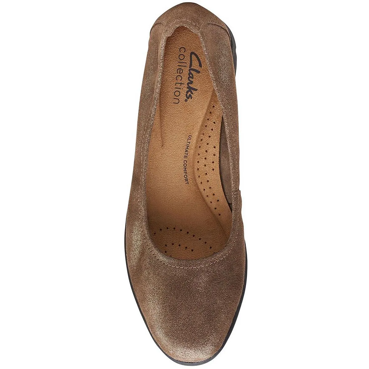 Clarks Womens Jenette Ease Leather Slip On Ballet Flats