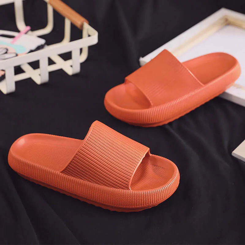 Fashion Slippers Women Thick Platform Women Indoor Bathroom Slipper Soft EVA Anti-slip Home Floor Slides Ladies Summer Shoes Men