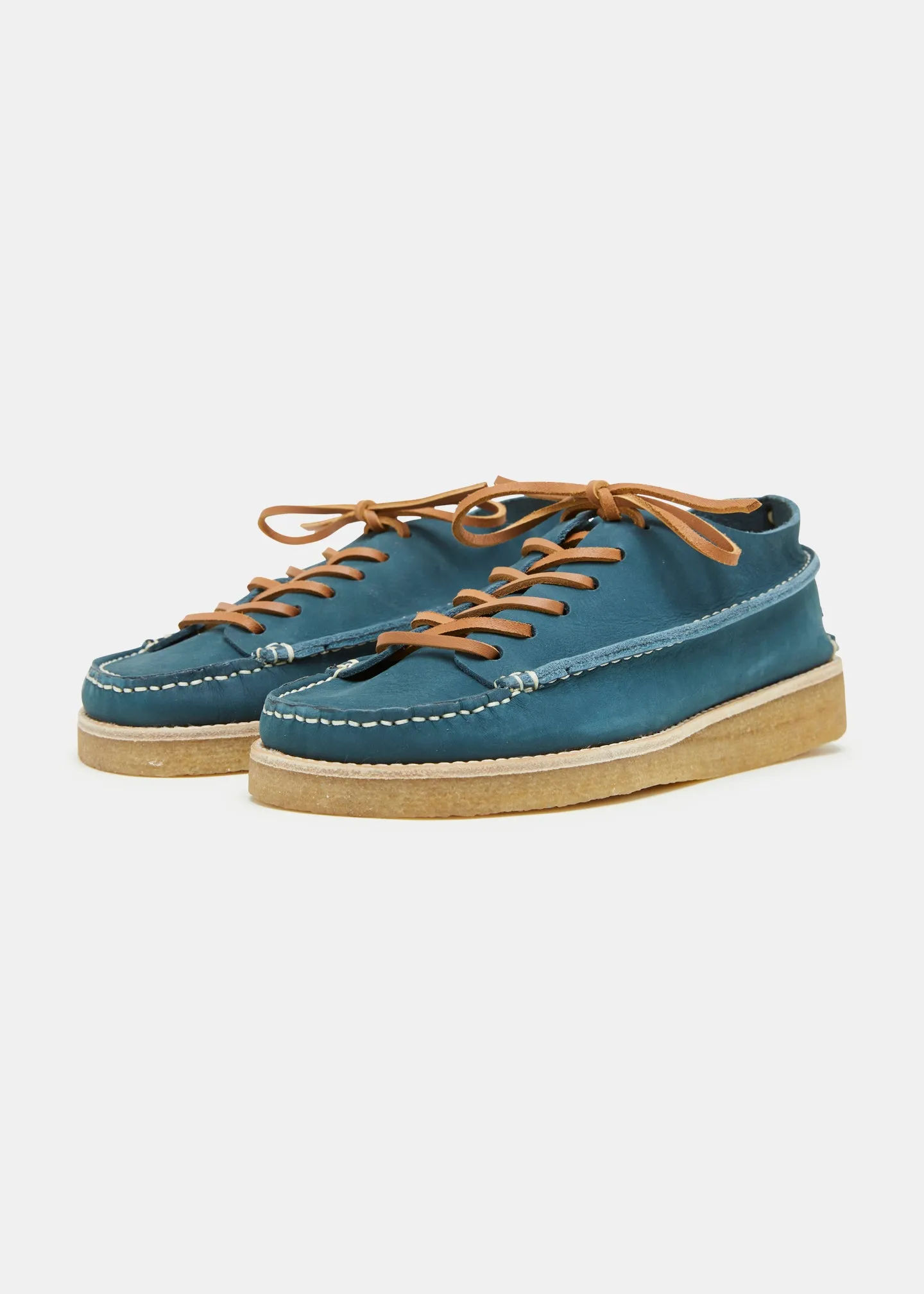 Finn Women's Nubuck Shoe On Crepe Outsole - Denim