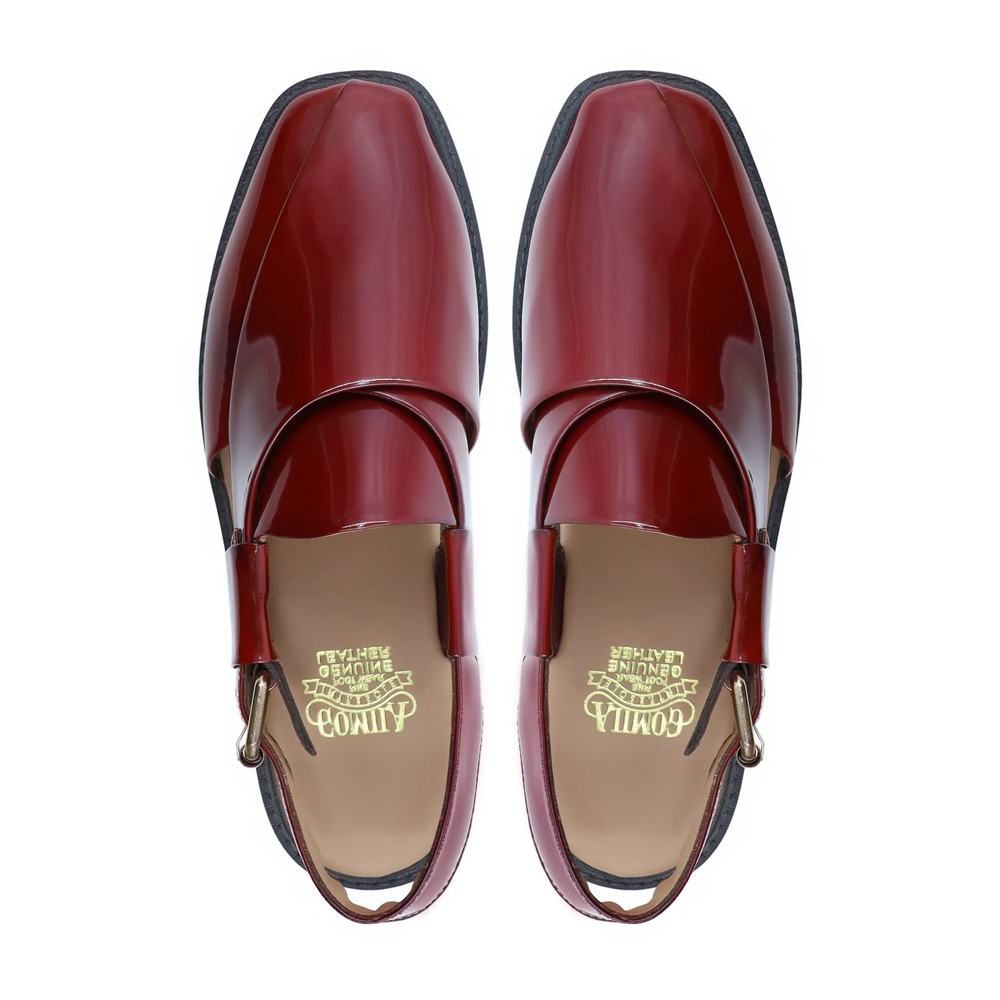 Gitega - Men's Oxblood Patent Leather Sandal