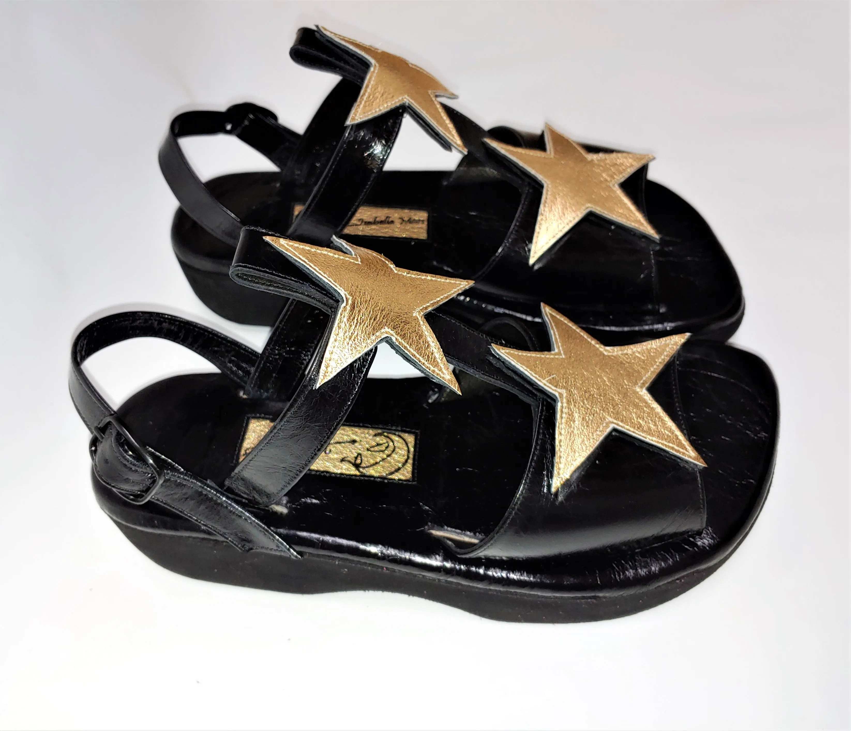 Gold T-Bar STARDUST Sandals