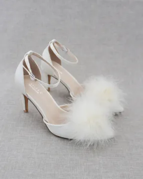 Ivory Feather Pump For Brides