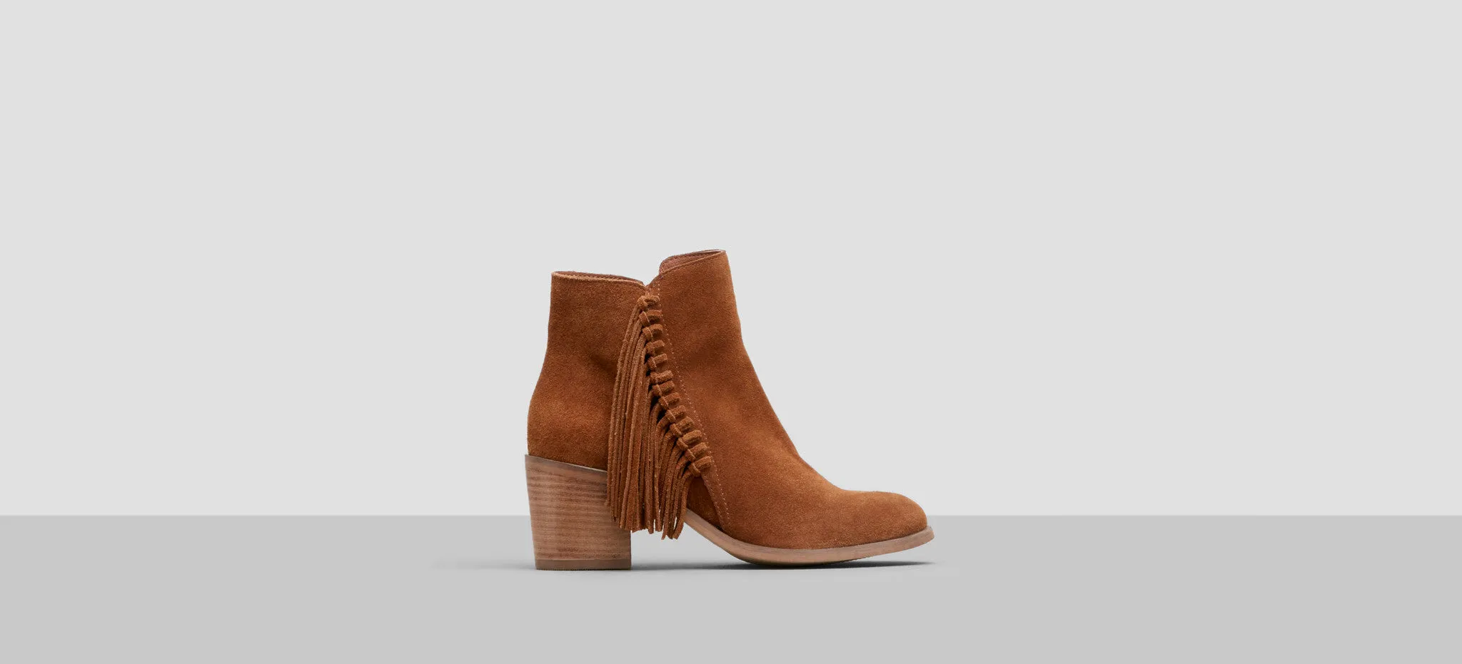 KENNETH COLE REACTION Suede Fringe Bootie