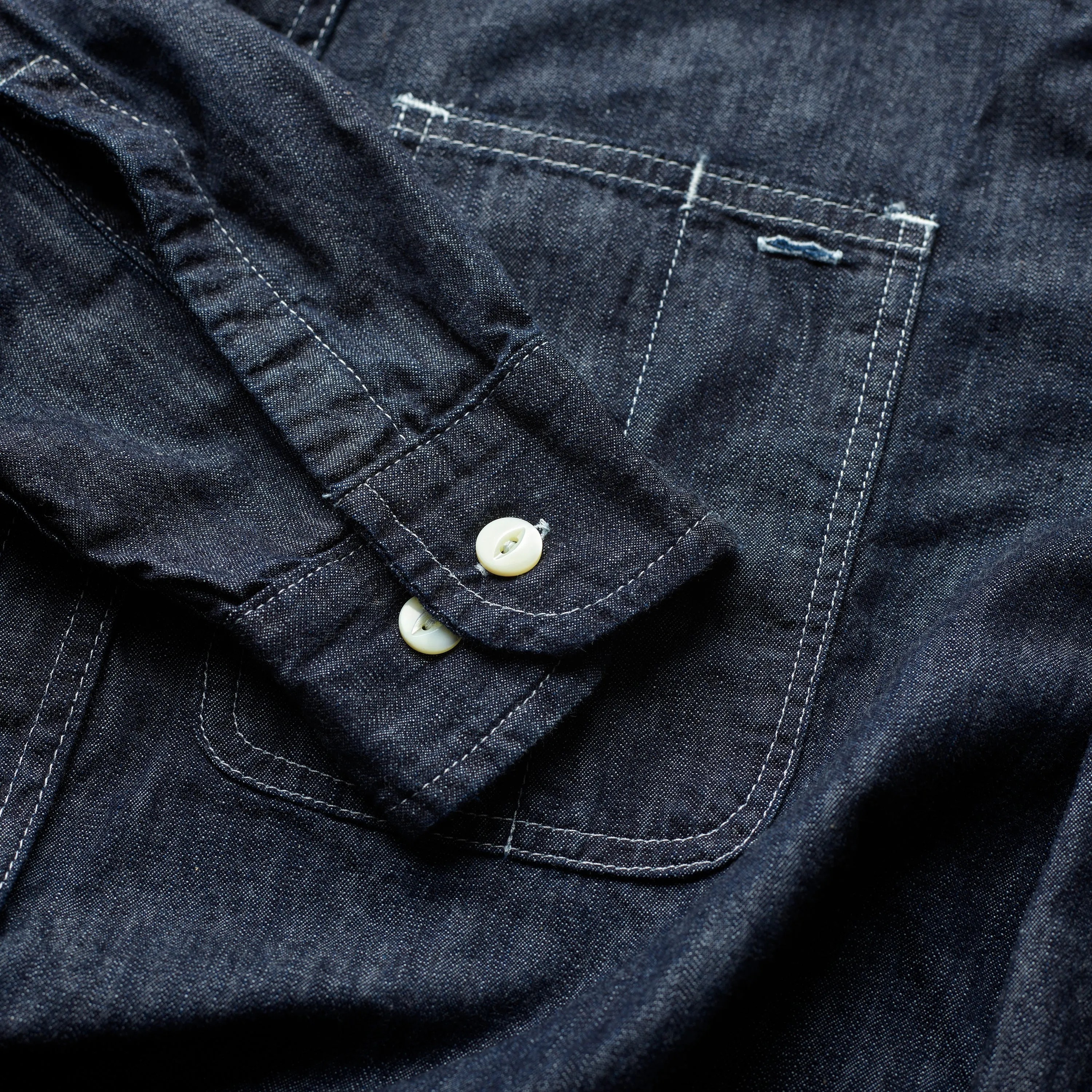 Kenneth Field Indigo Denim Cigar Shirt