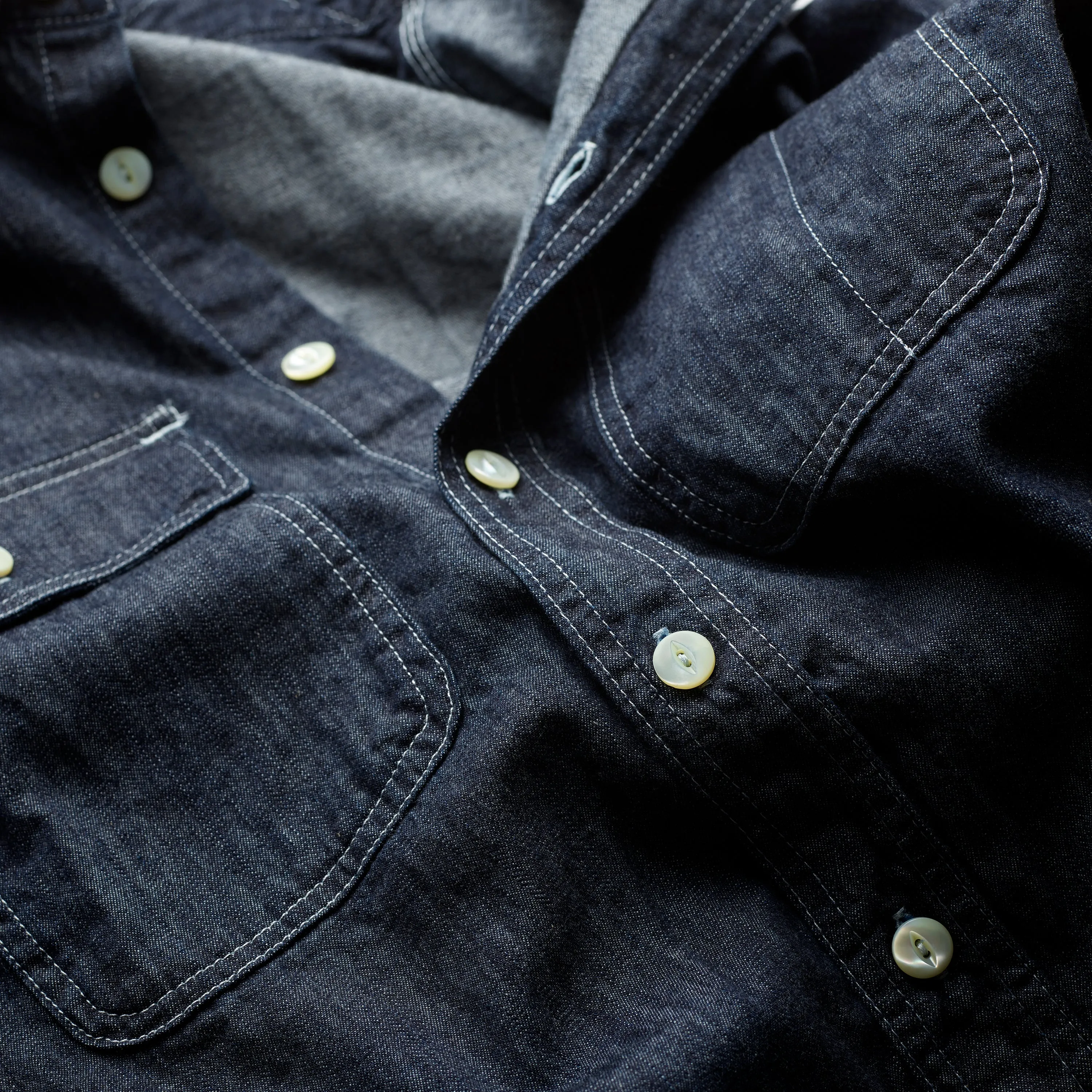 Kenneth Field Indigo Denim Cigar Shirt