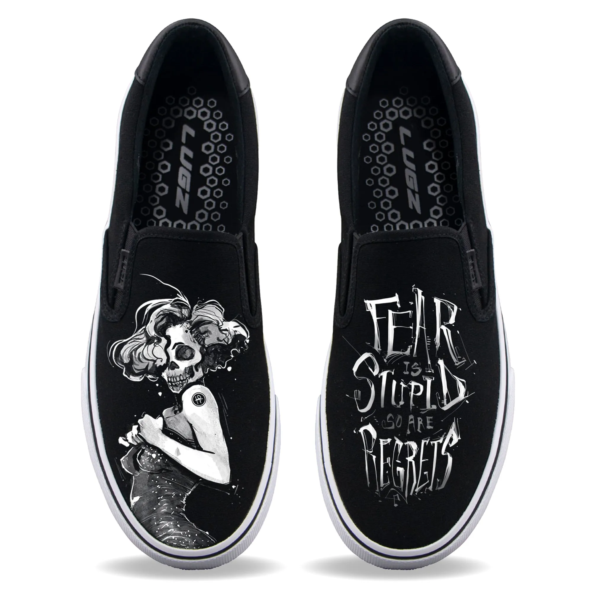 Marilyn Skull Unisex Slip-Ons