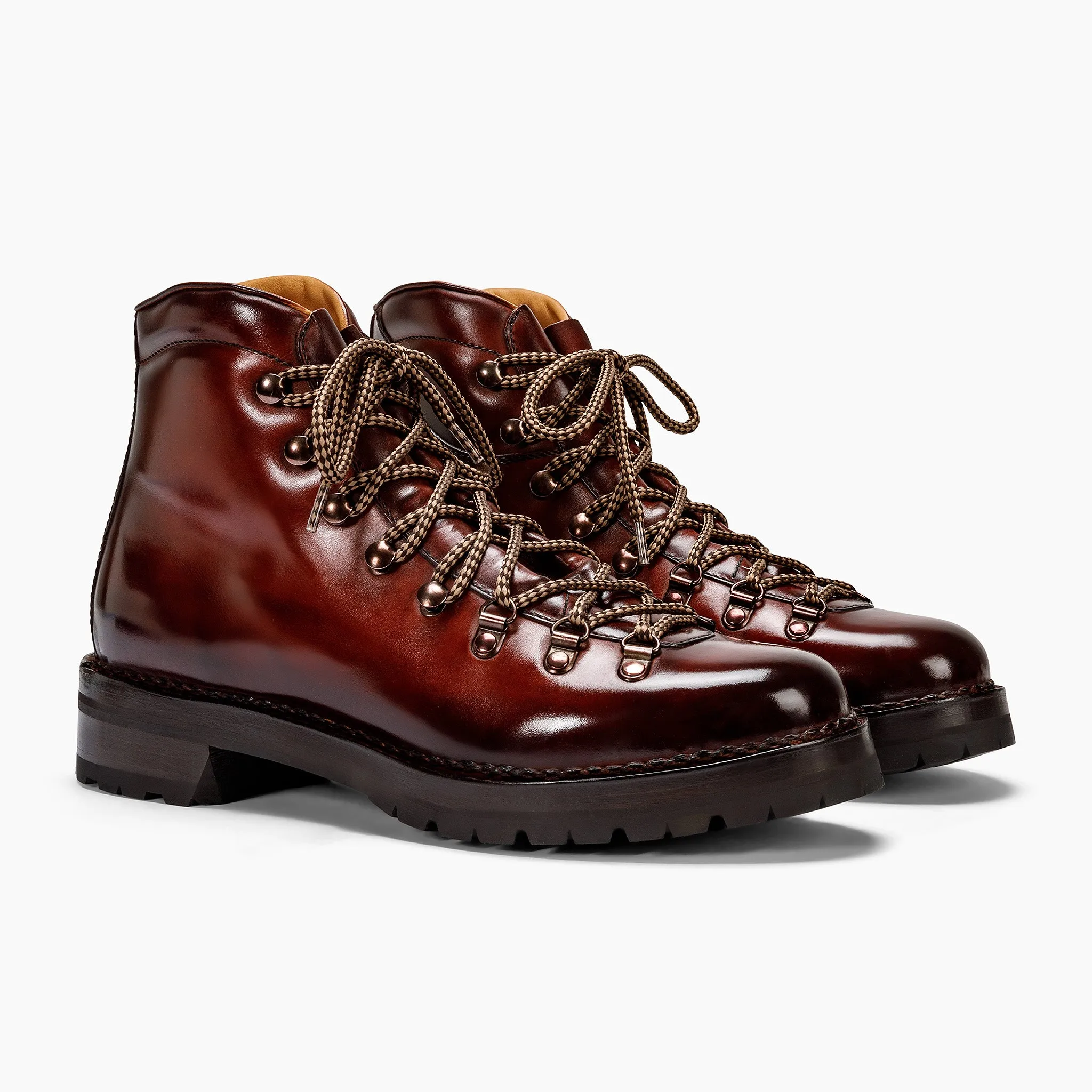 Marmolada entirely hand crafted urban trekking shoe - MEN (burgundy)