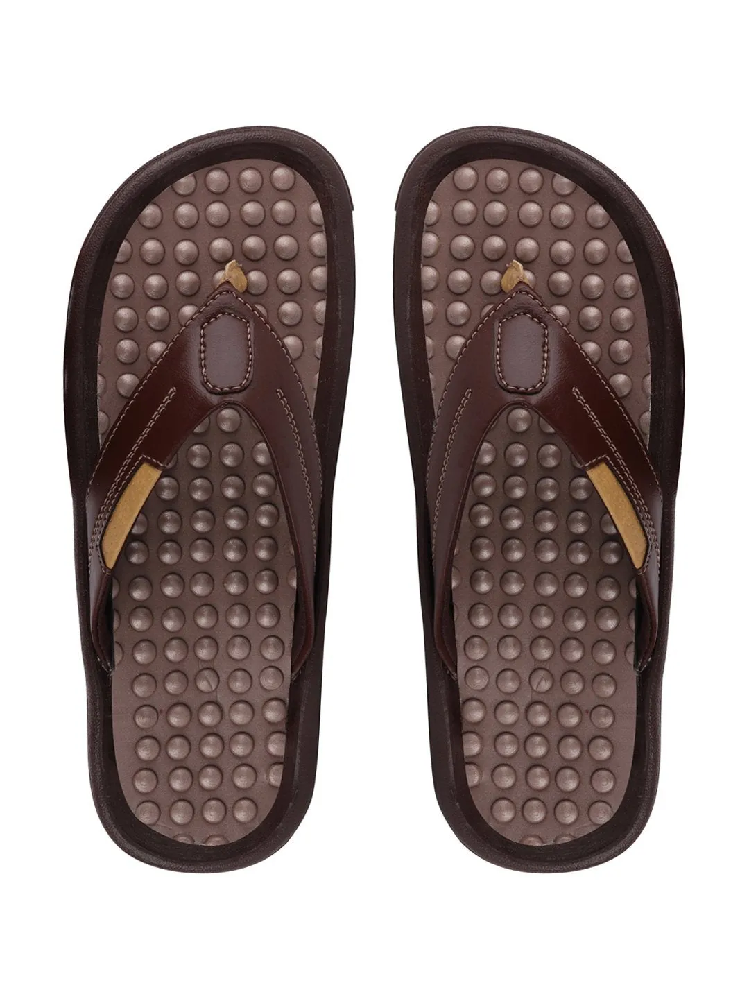 Men Brown Casual Slip-On Slippers