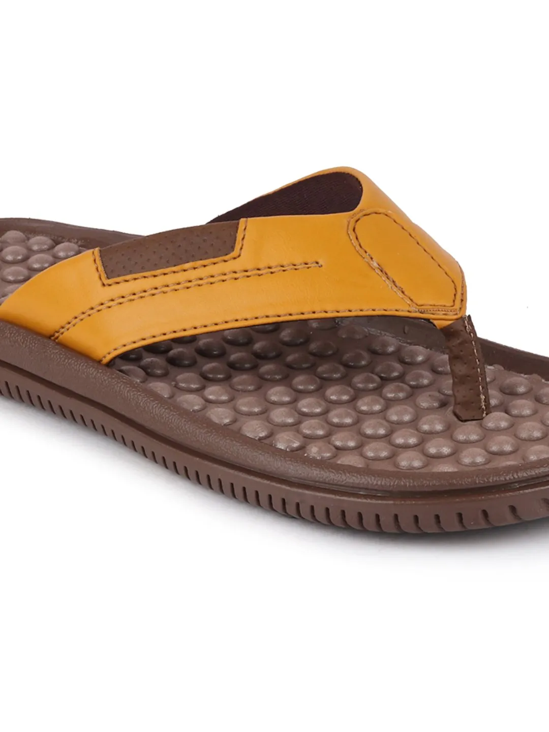 Men Tan Casual Slip-On Slippers