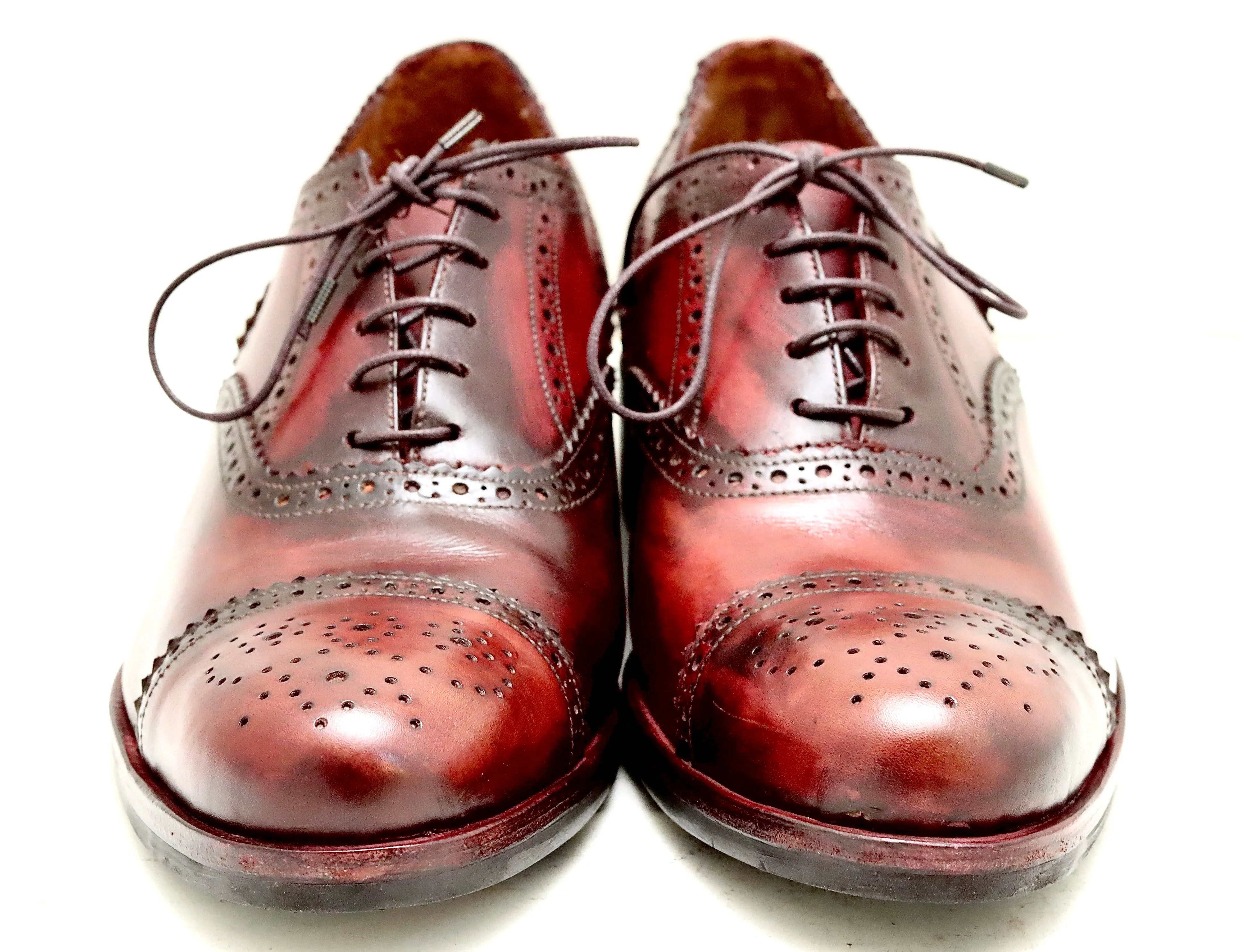 Oxford brogue  | Burgundy rub off | box calf