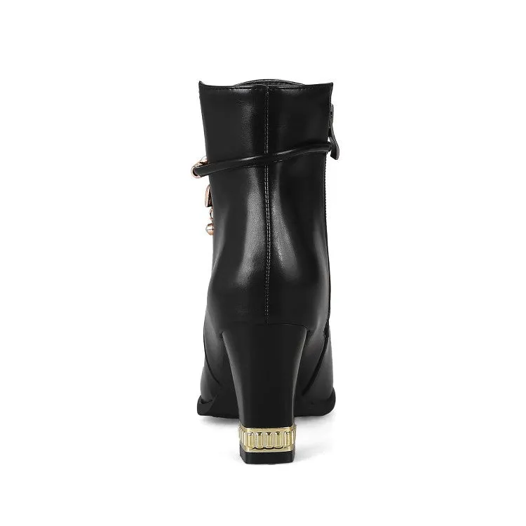 Pointed Toe Short Boots Plus Size Women Shoes 5467