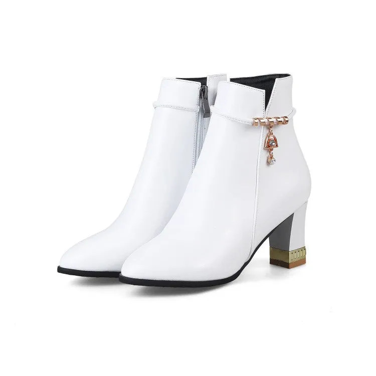 Pointed Toe Short Boots Plus Size Women Shoes 5467