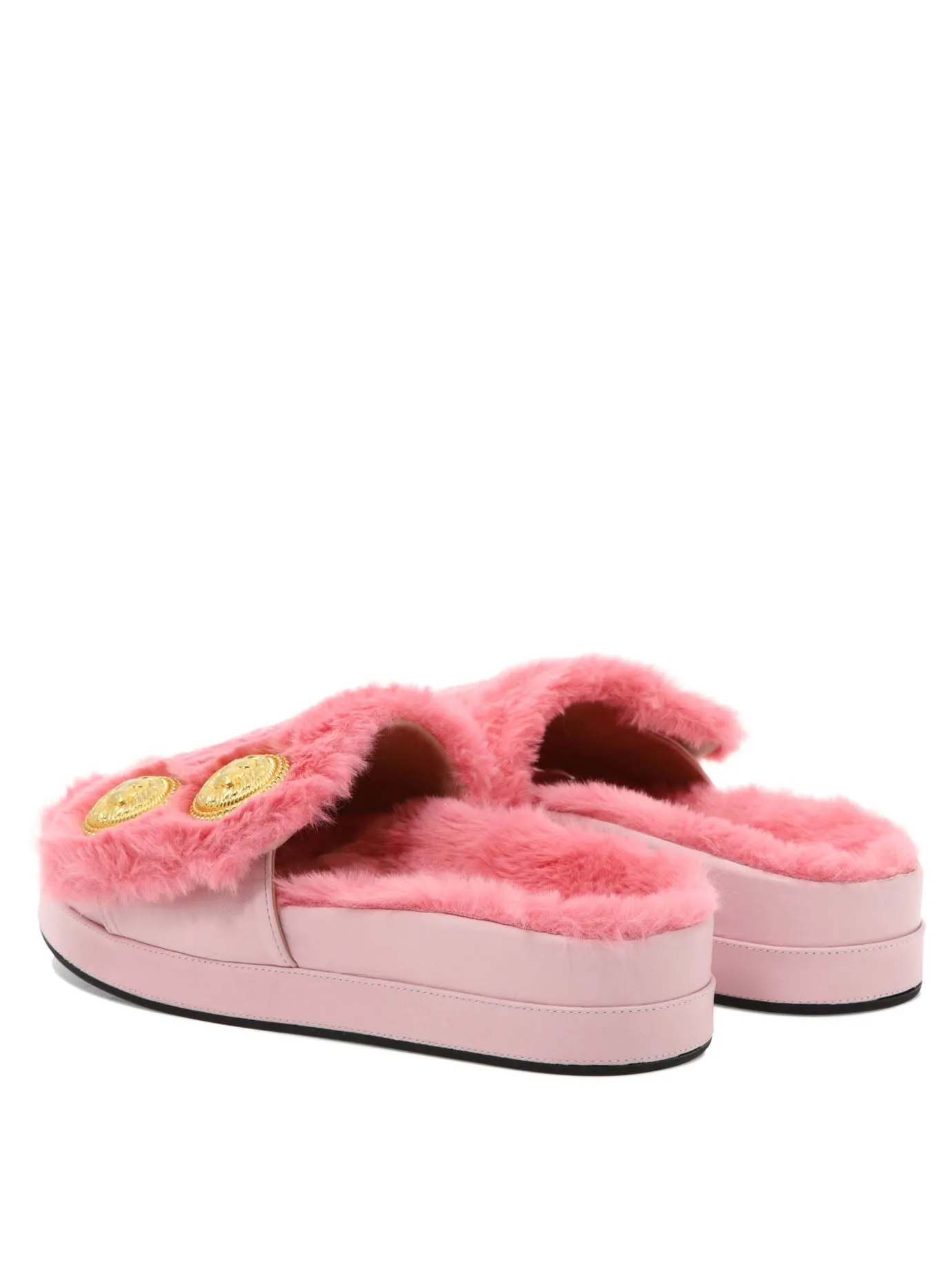 "FAUX FUR TAM" SANDALS