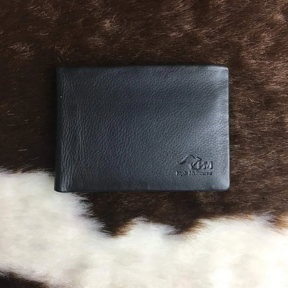 Rick Men's Black Leather Wallet with Personalised Handwriting - KALGHI