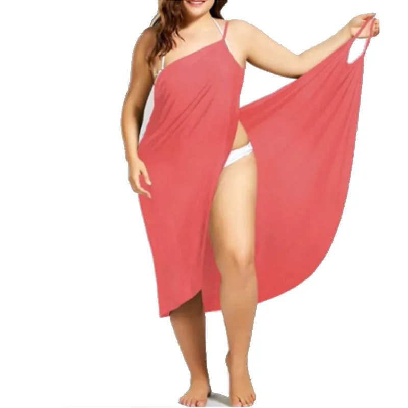 Solid Color Swimwear Cover-Ups