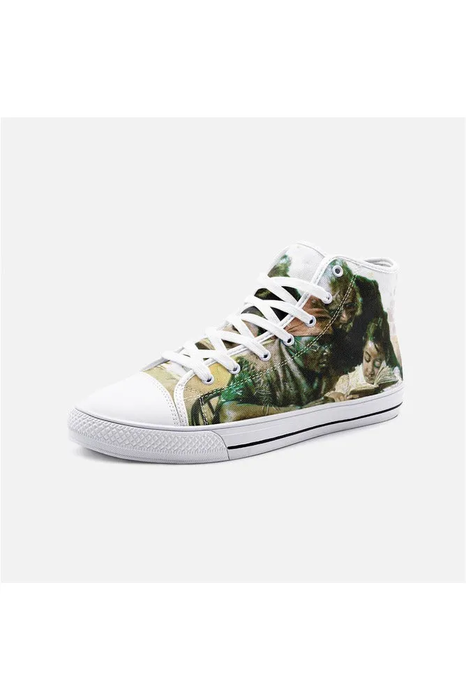 The  Scholar Unisex High Top Canvas Shoes