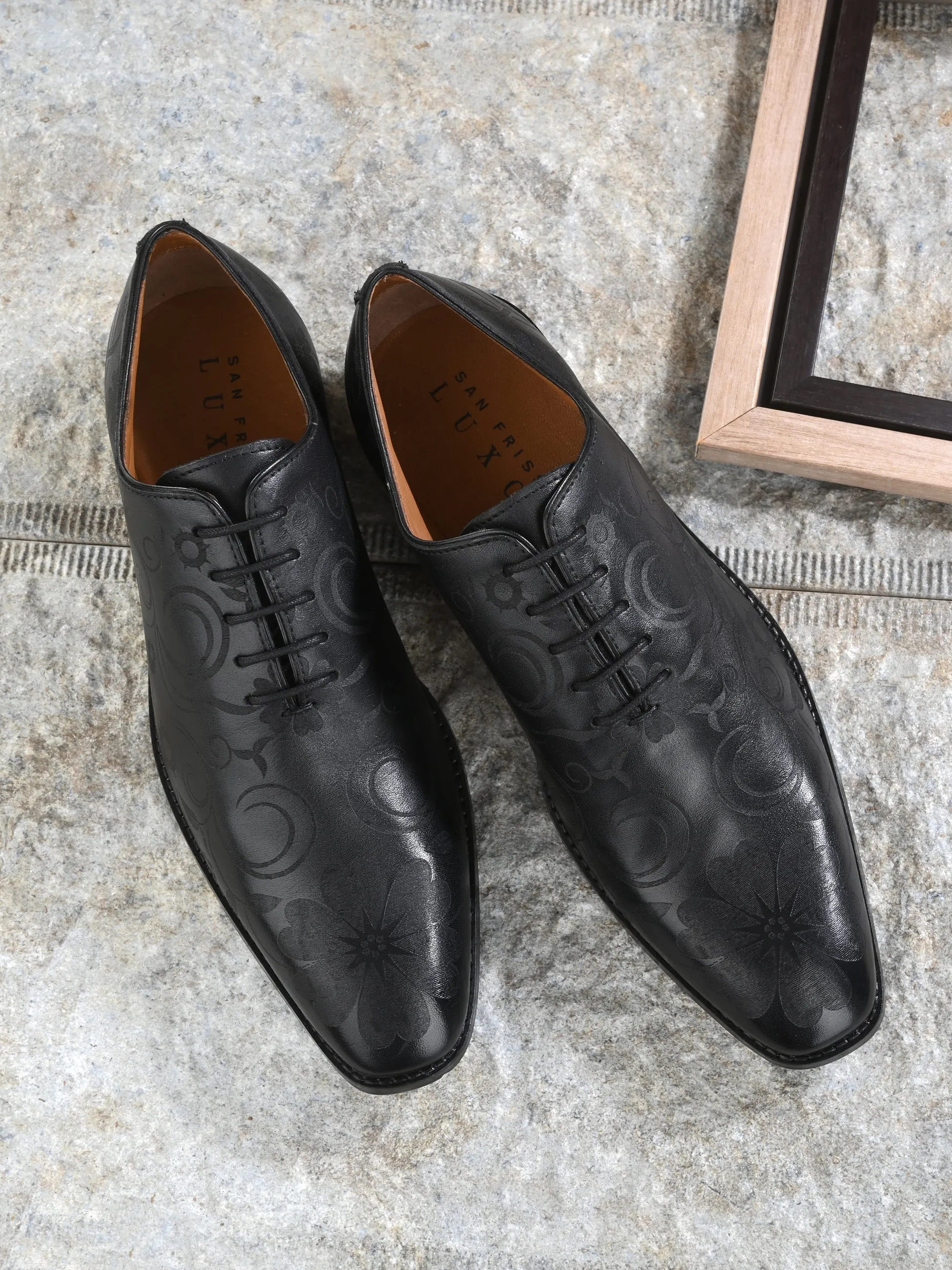 Titan Black Derby Shoes