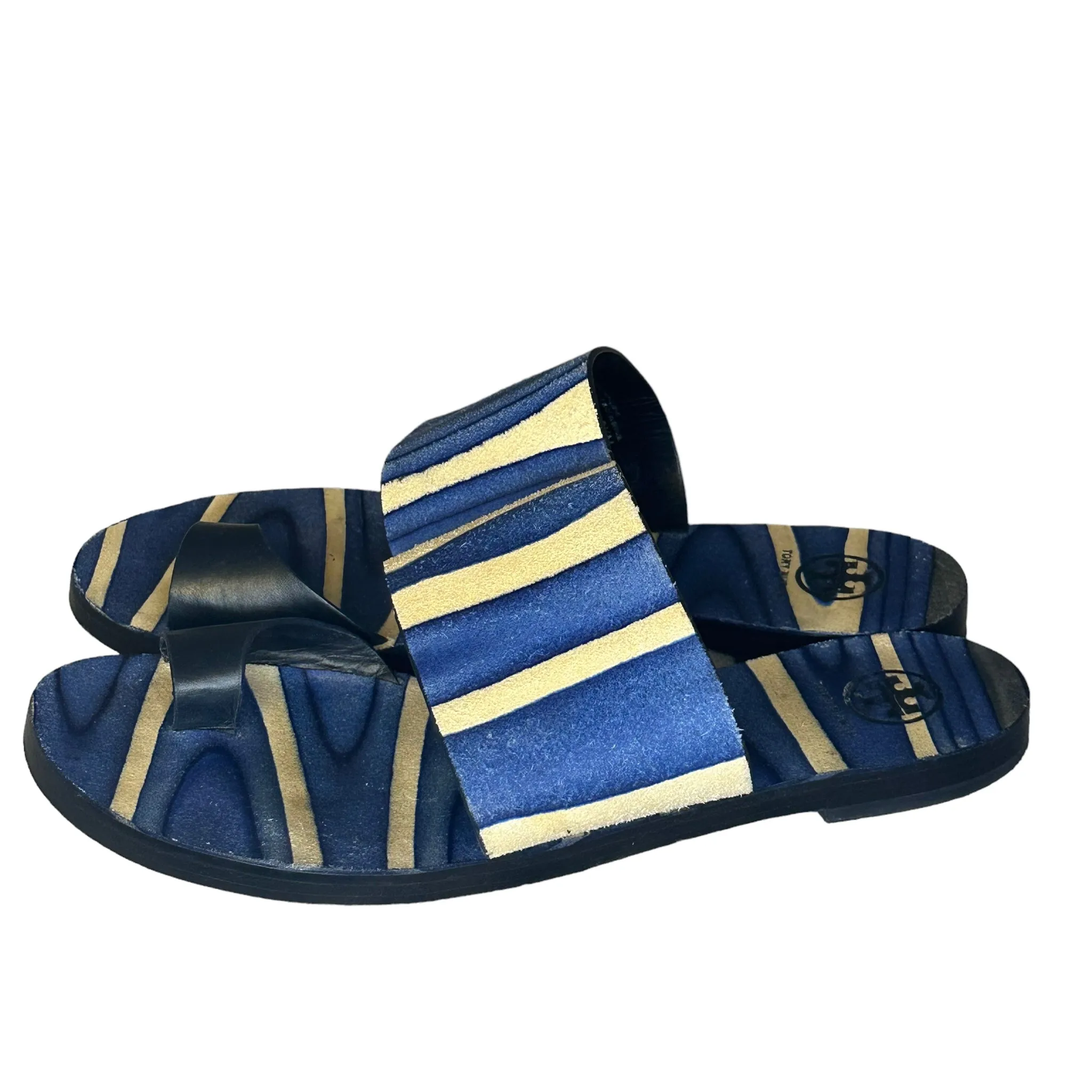 Tory Burch Blue Toe Ring Sandals