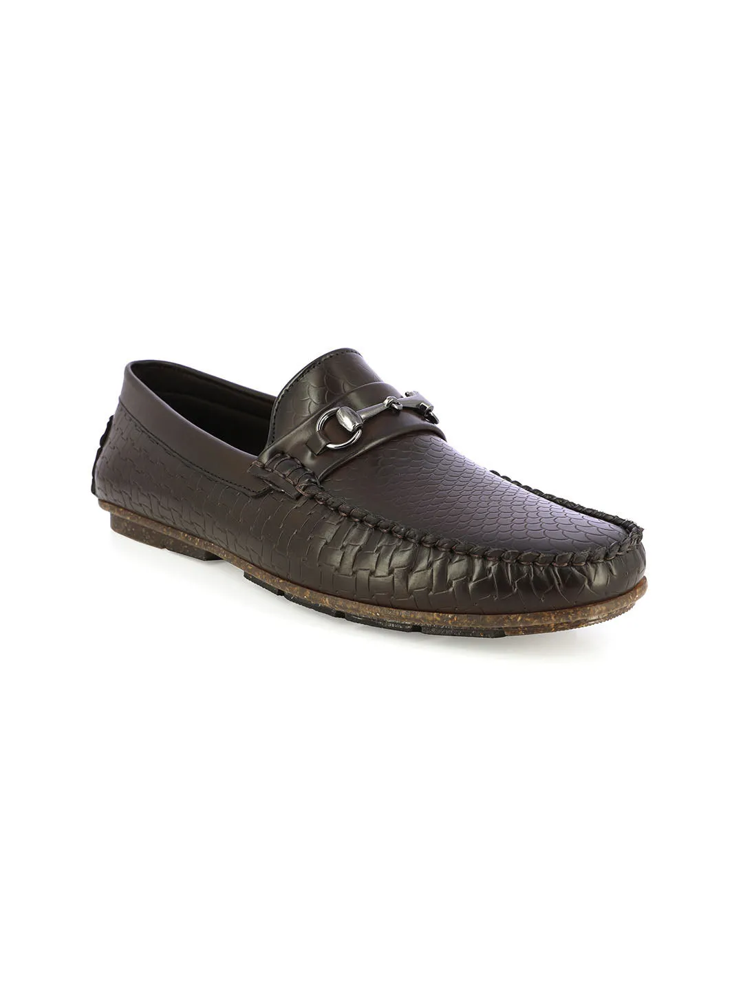 Travis Men's Brown Formal Loafers